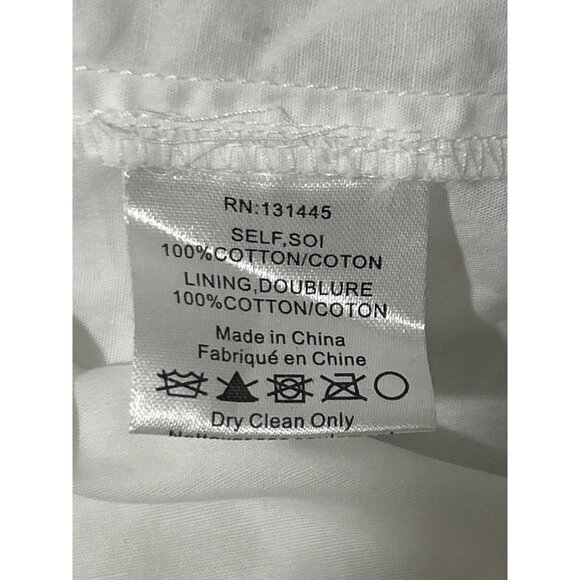 WHIT TWO Anthropolgie Shift Dress White Floral Embroidered Sleeveless Cotton - Picture 7 of 7